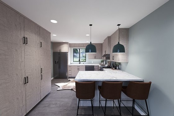 Interior - Kitchen for Modern House Plan #923-399 - 3 bed, 2 bath