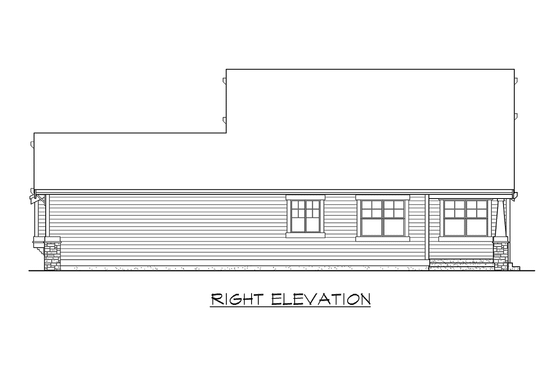 Exterior - Other Elevation 3 for Craftsman House Plan #132-198 - 3 bed, 2 bath