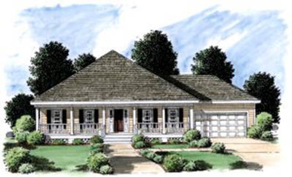 Cottage Style House Plan - 3 Beds 2 Baths 1500 Sq/Ft Plan #37-131