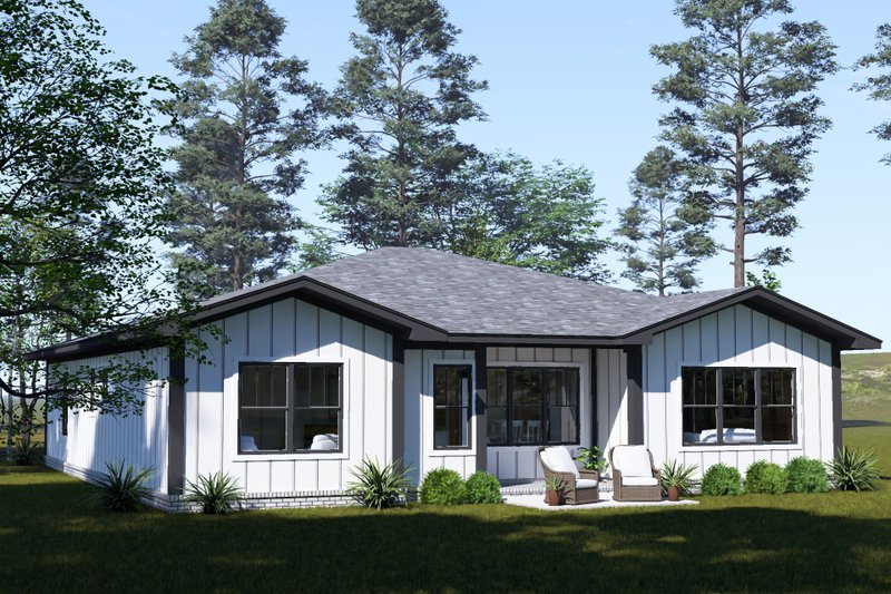 Dream House Plan - Exterior - Rear Elevation for Modern House Plan #513-2490 - 3 bed, 3 bath