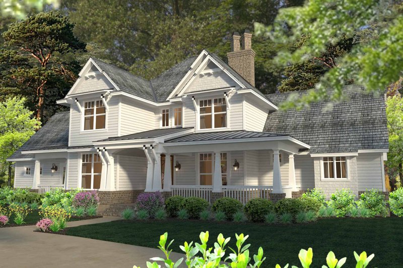 House Plan Design - 2500 sft traditional country house by David Wiggins