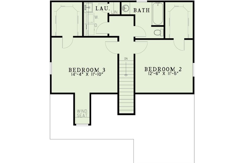 Dream House Plan - Floor Plan - Upper Floor for Traditional House Plan #17-2033 - 3 bed, 2.5 bath