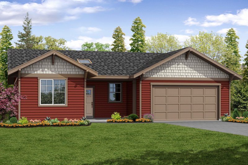 Home Plan - Ranch Exterior - Front Elevation Plan #124-1061