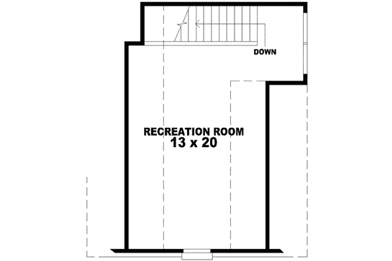 Floor Plan - Upper Floor for European House Plan #81-1000 - 3 bed, 2 bath