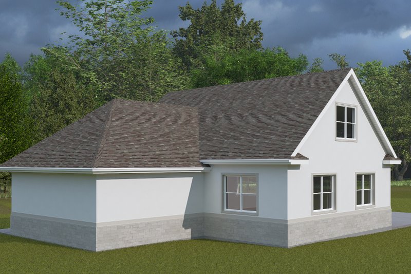 House Design - Exterior - Rear Elevation for Traditional House Plan #1060-358, 0 bath