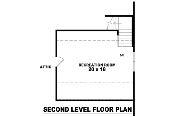 Floor Plan - Upper Floor for Southern House Plan #81-1096 - 3 bed, 2 bath