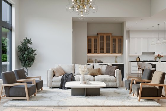 Interior - Family Room for Farmhouse House Plan #1089-71 - 4 bed, 3.5 bath