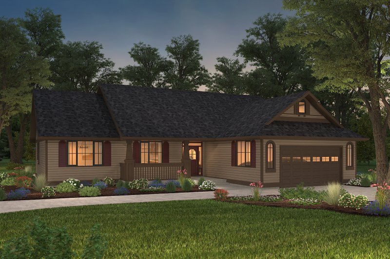 Home Plan - Exterior - Front Elevation 5 for Country House Plan #427-10 - 3 bed, 2.5 bath
