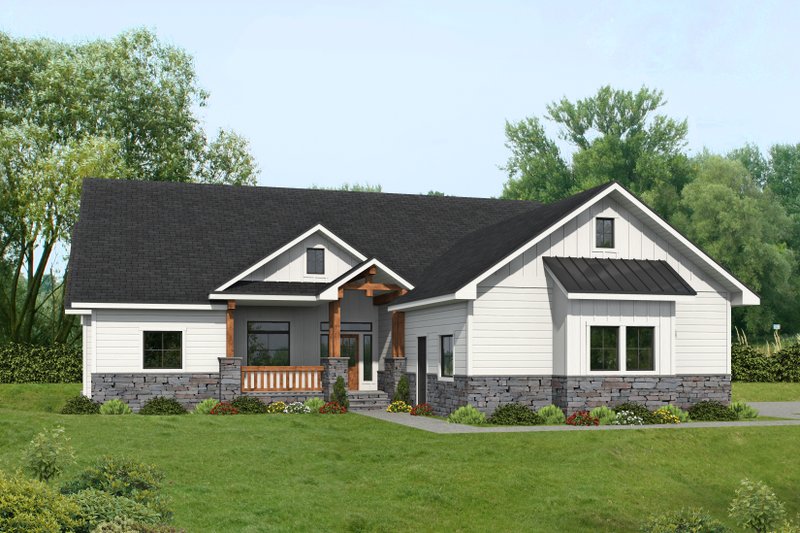 Farmhouse Style House Plan - 3 Beds 2.5 Baths 2354 Sq/Ft Plan #117-970 ...