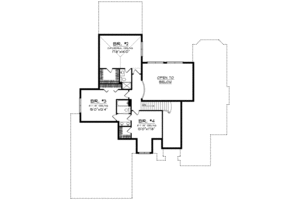 Floor Plan - Upper Floor for European House Plan #70-637 - 4 bed, 3.5 bath