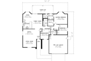 Mediterranean Style House Plan - 3 Beds 2 Baths 1735 Sq/Ft Plan #1-354 