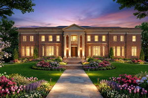 Dream House Plan - Exterior - Front Elevation for Classical House Plan #119-480 - 5 bed, 4.5 bath
