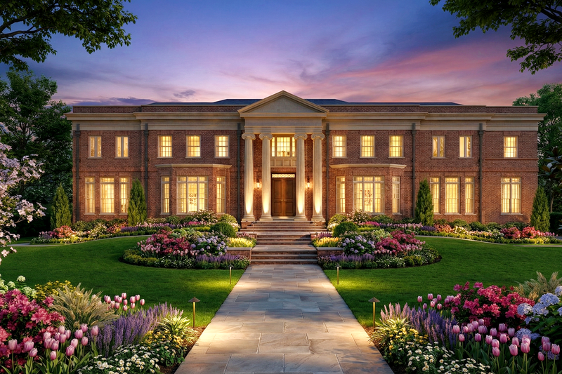 Architectural House Design - Exterior - Front Elevation 2 for Classical House Plan #119-480 - 5 bed, 4.5 bath