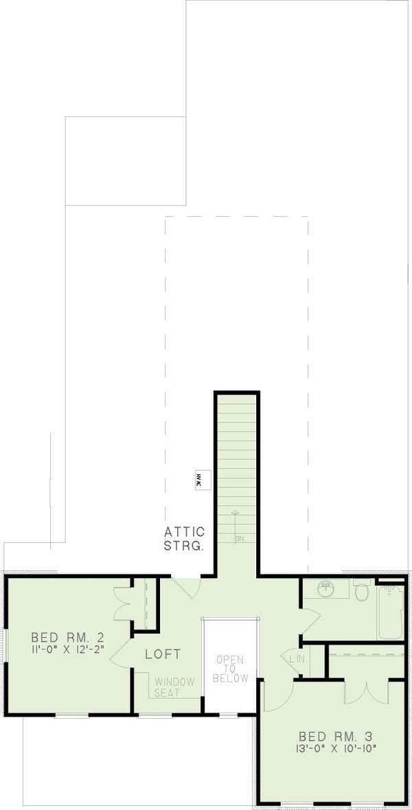 Southern Floor Plan - Upper Floor Plan #17-271