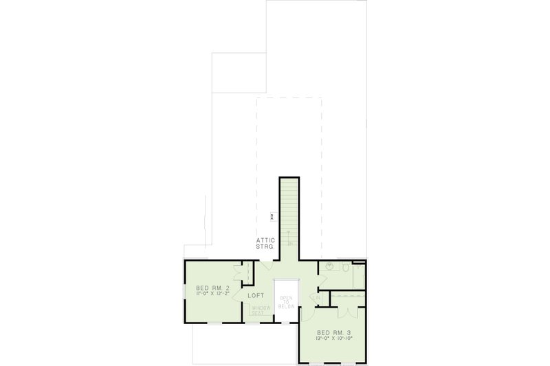 Home Plan - Floor Plan - Upper Floor for Southern House Plan #17-271 - 4 bed, 3 bath