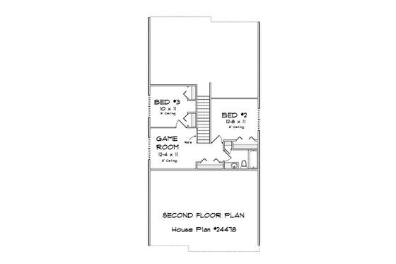 Floor Plan - Upper Floor 1 for Cottage House Plan #513-2271 - 3 bed, 2.5 bath