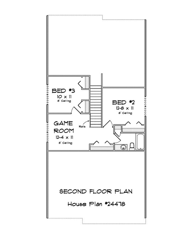 Cottage Floor Plan - Upper Floor Plan #513-2271