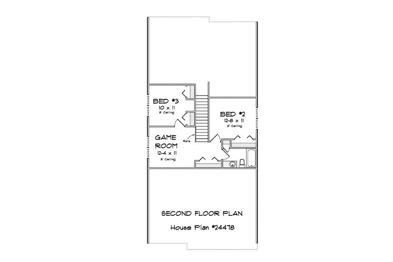 House Blueprint - Floor Plan - Upper Floor 1 for Cottage House Plan #513-2271 - 3 bed, 2.5 bath