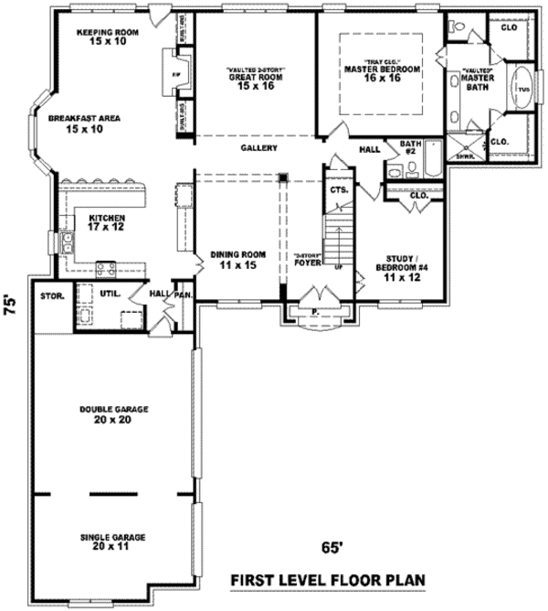 European Floor Plan - Main Floor Plan #81-1133