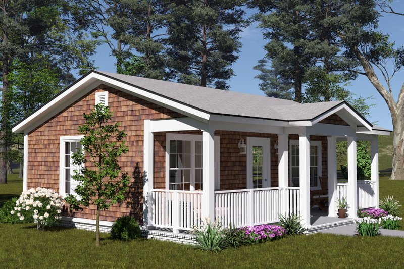 House Plan Design - Exterior - Other Elevation 2 for Cottage House Plan #513-2360 - 1 bed, 1 bath