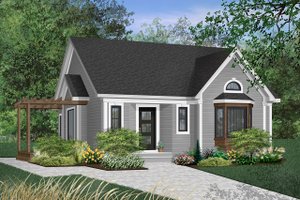 Cottage Exterior - Front Elevation Plan #23-599