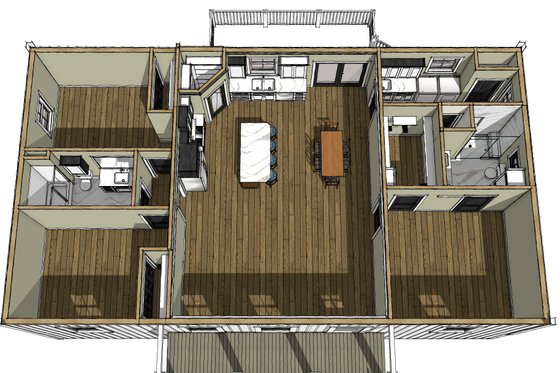 Photo for Farmhouse House Plan #44-264 - 3 bed, 2 bath