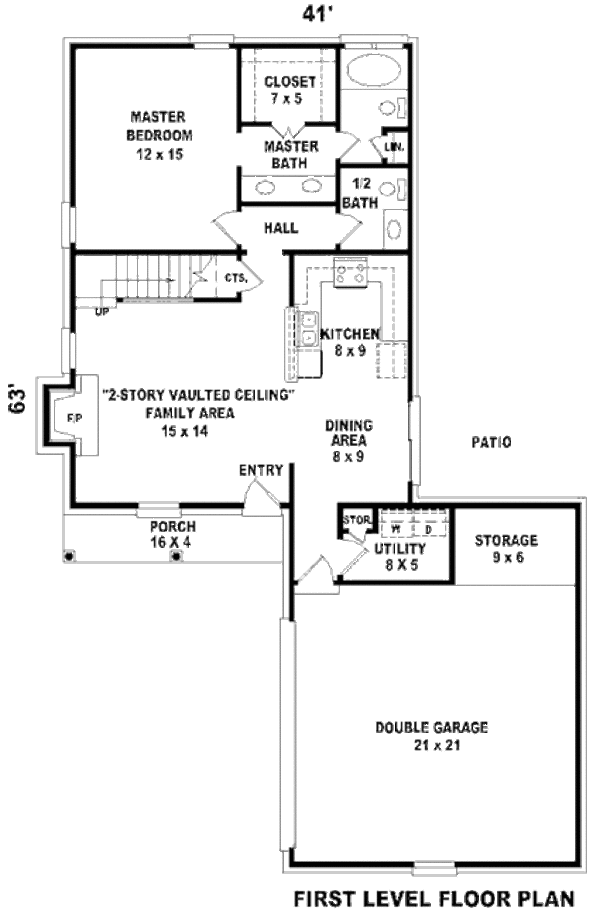 Traditional Floor Plan - Main Floor Plan #81-13771