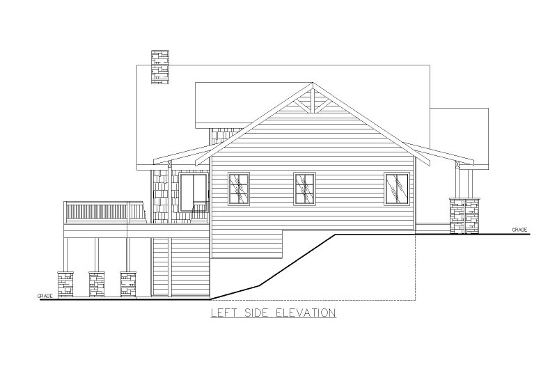 Architectural House Design - Exterior - Other Elevation for Craftsman House Plan #117-1025 - 2 bed, 2.5 bath