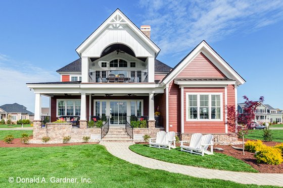 Exterior - Rear Elevation for Craftsman House Plan #929-839 - 5 bed, 4 bath