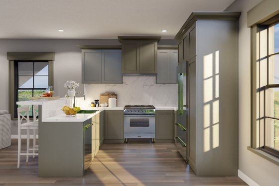 Interior - Kitchen 2 for Country House Plan #923-357 - 2 bed, 2 bath