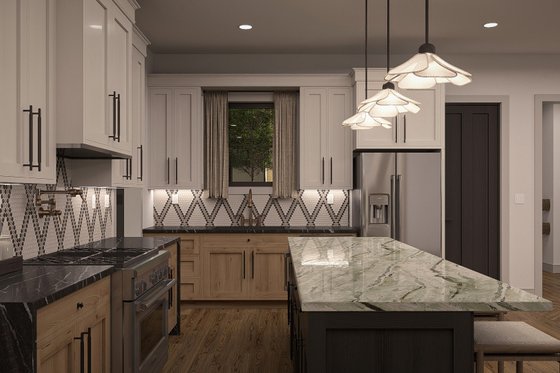 Interior - Kitchen 2 for Farmhouse House Plan #455-680 - 4 bed, 3.5 bath