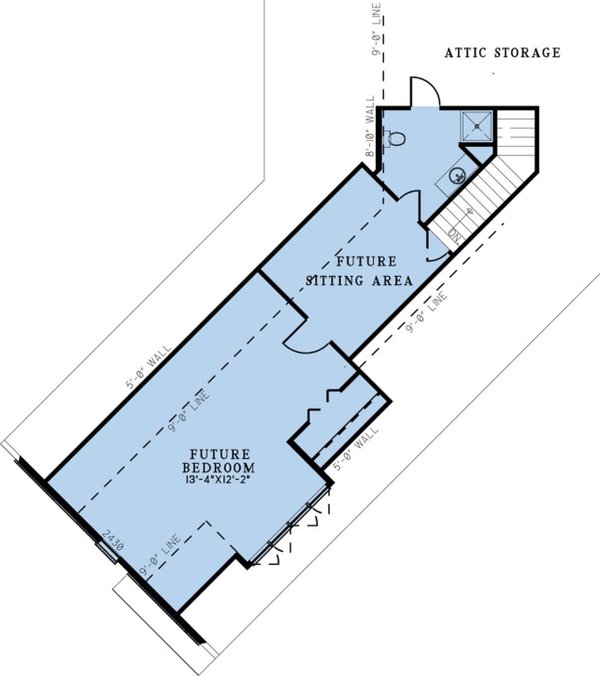 European Floor Plan - Upper Floor Plan #923-334