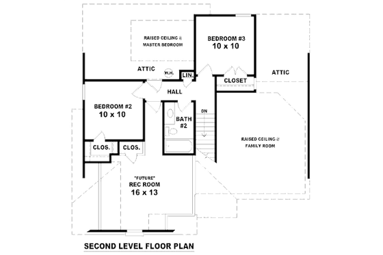 Floor Plan - Upper Floor for European House Plan #81-13769 - 3 bed, 2.5 bath