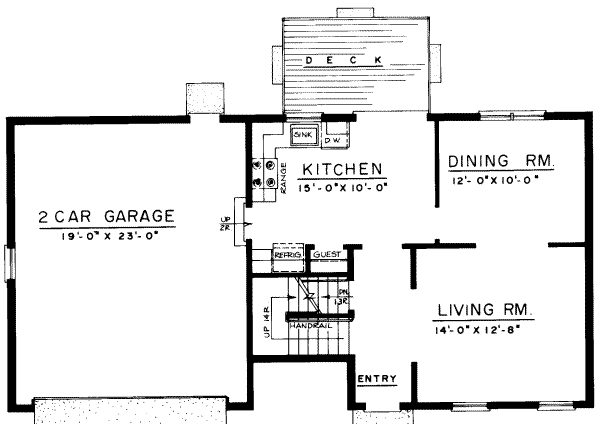 Colonial Floor Plan - Main Floor Plan #303-287