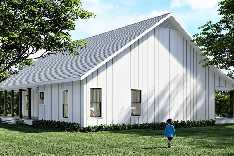 House Design - Exterior - Rear Elevation 1 for Farmhouse House Plan #44-249 - 4 bed, 2 bath
