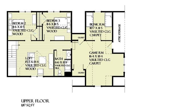 Home Plan - Craftsman Floor Plan - Upper Floor Plan #901-138
