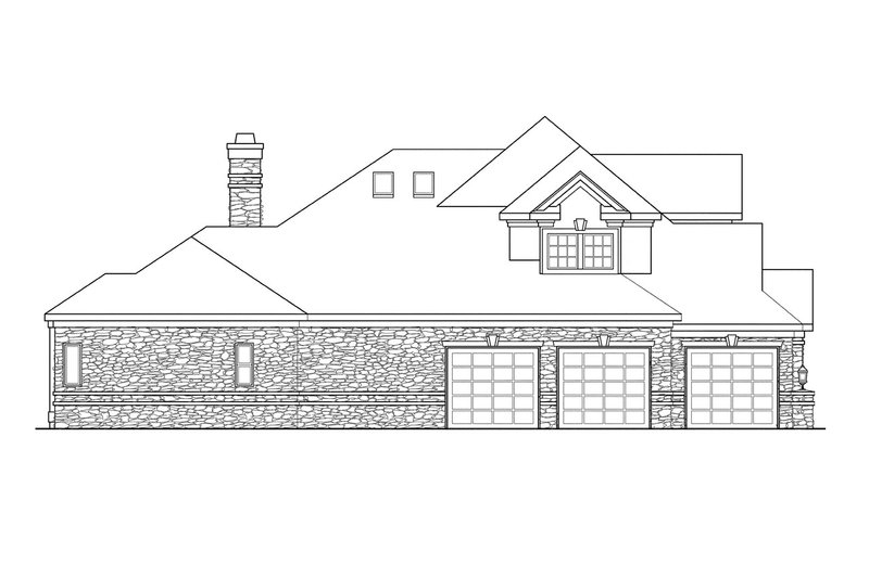 Home Plan - Exterior - Other Elevation for European House Plan #124-318 - 4 bed, 4.5 bath