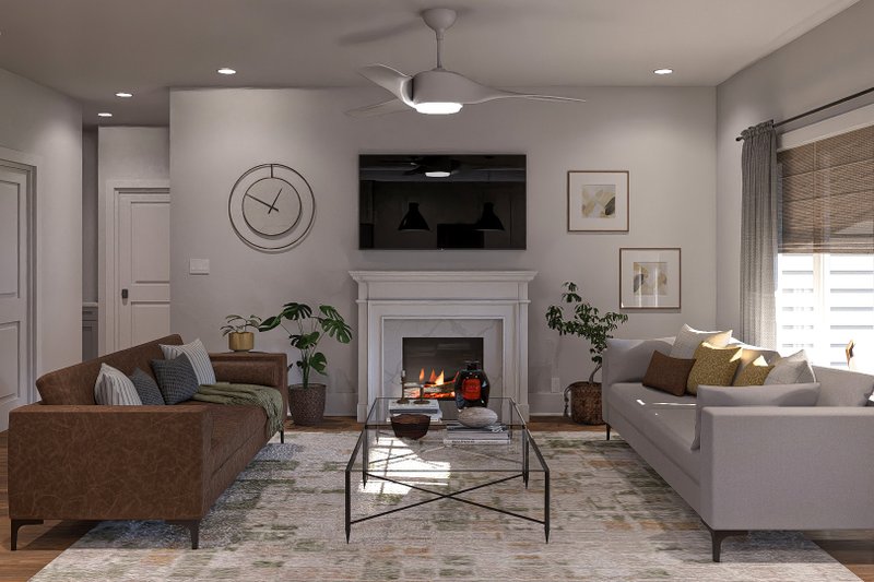 Architectural House Design - Interior - Family Room for Traditional House Plan #455-416 - 4 bed, 3 bath