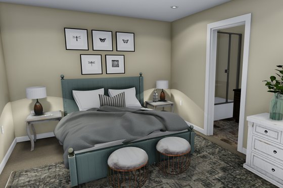 Interior - Master Bedroom for Traditional House Plan #1060-4 - 3 bed, 2.5 bath