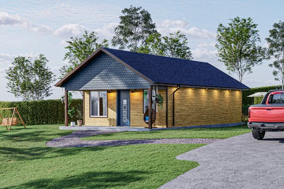 Exterior - Other Elevation 1 for Modern House Plan #1106-12 - 2 bed, 1 bath