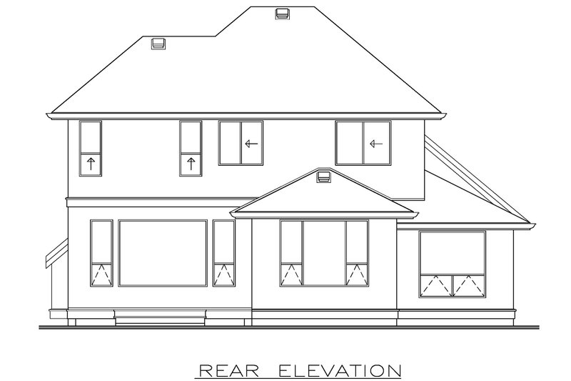 Home Plan - Exterior - Rear Elevation for Farmhouse House Plan #1100-170 - 3 bed, 2.5 bath