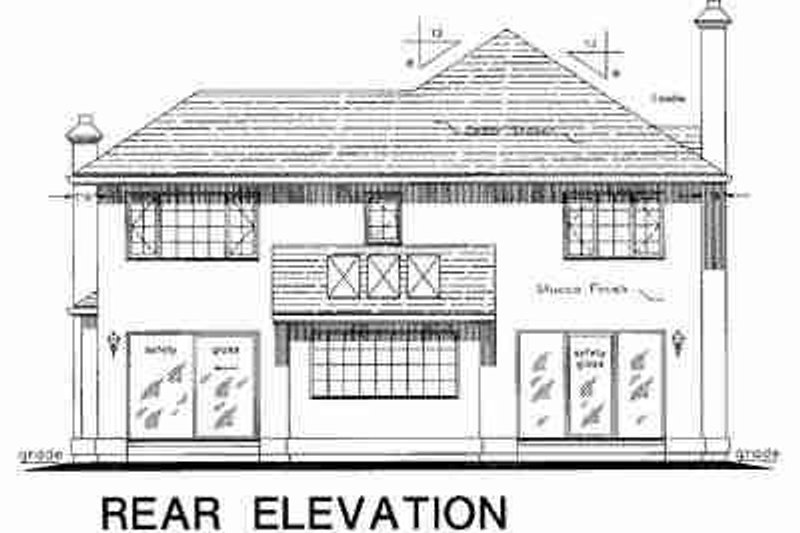 Dream House Plan - Exterior - Rear Elevation for European House Plan #18-9007 - 3 bed, 2.5 bath