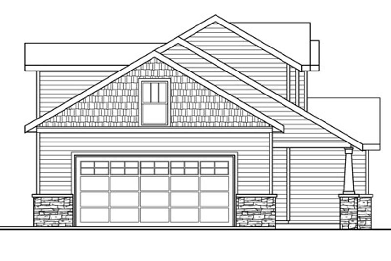 House Design - Exterior - Other Elevation for Craftsman House Plan #124-772 - 3 bed, 2.5 bath