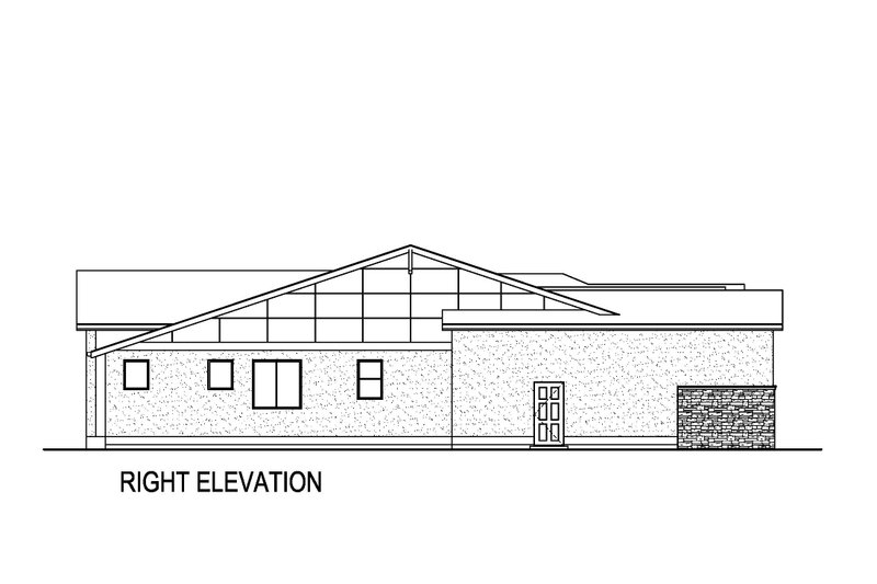 House Plan Design - Exterior - Other Elevation 1 for Ranch House Plan #569-65 - 3 bed, 2.5 bath