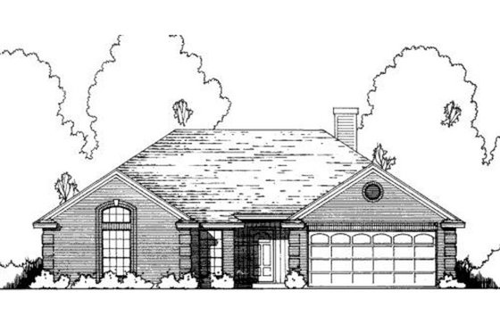Exterior - Front Elevation for Traditional House Plan #40-406 - 3 bed, 2 bath