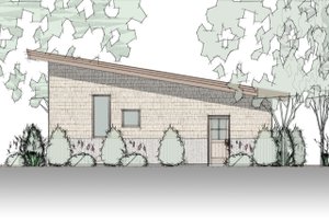 Exterior - Rear Elevation for Bungalow House Plan #910-4 - 1 bed, 1 bath