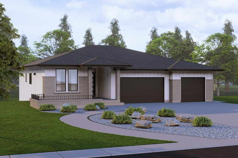 Home Plan - Prairie Exterior - Front Elevation Plan #1100-84