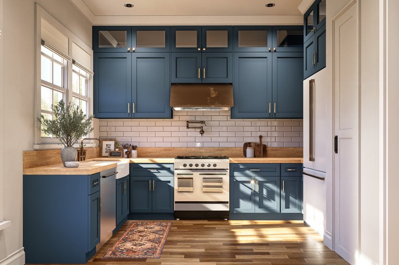 House Blueprint - Interior - Kitchen 1 for Bungalow House Plan #54-686 - 2 bed, 3 bath