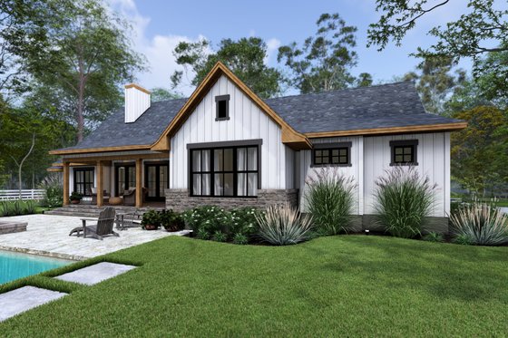 Exterior - Other Elevation 3 for Cottage House Plan #120-286 - 3 bed, 2.5 bath