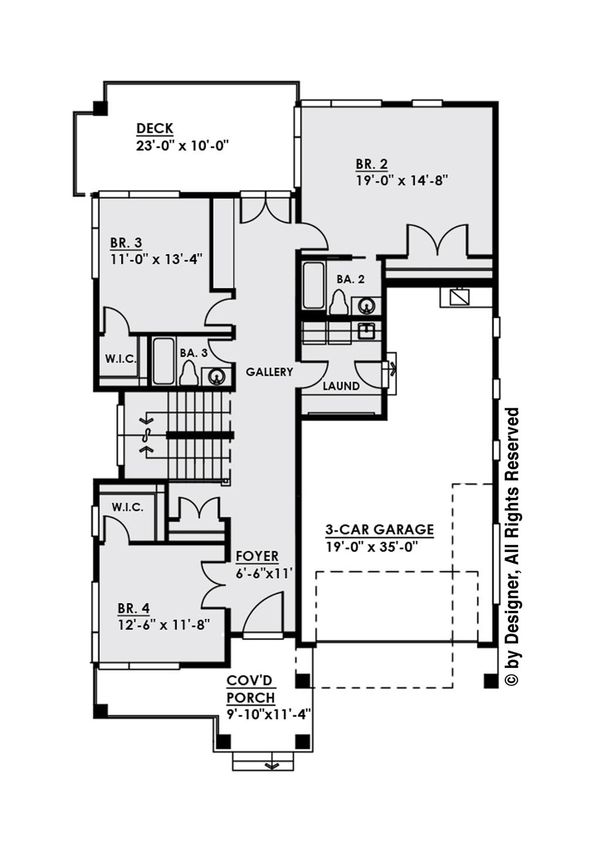 House Plan Design - Contemporary Floor Plan - Main Floor Plan #1066-31